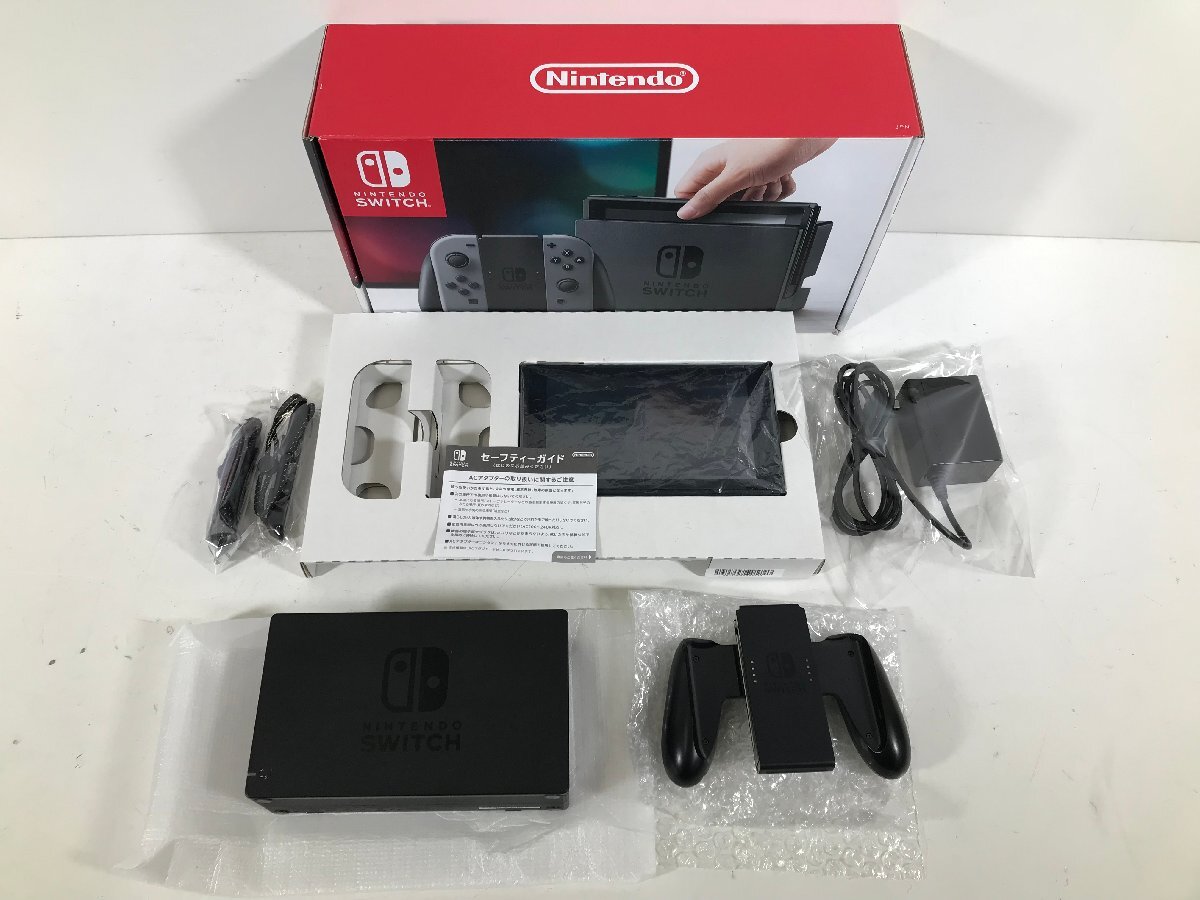 任天堂 Nintendo Switch ニンテンドースイッチ Joy-Con グレー 本体 HAC-001 欠品あり ユーズド_画像1