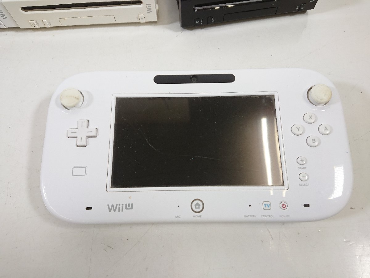 Nintendo 任天堂 WiiU Wii 本体 ホワイト ブラック ヌンチャク コントローラー ACアダプター LANアダプタ センサーバー 他 まとめ ジャンク_画像7