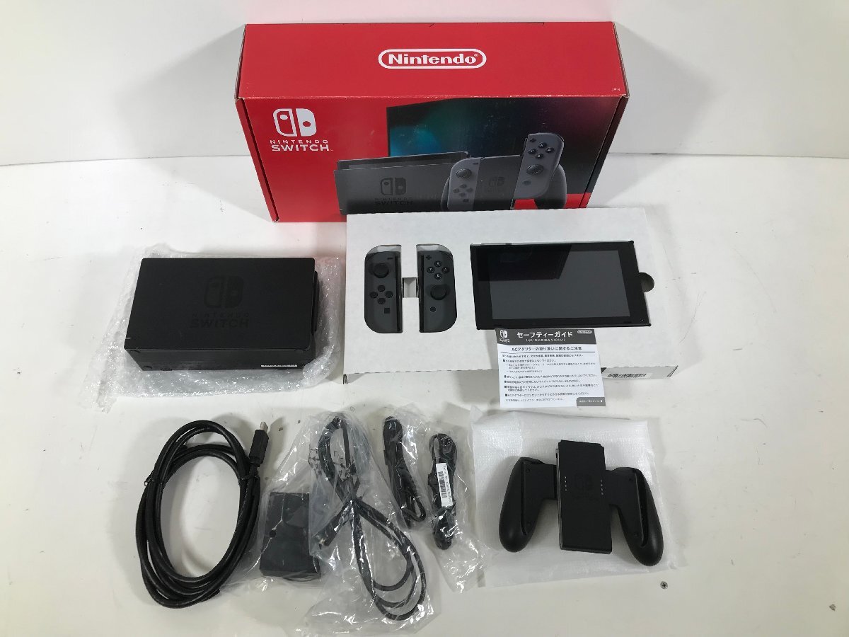 任天堂 Nintendo Switch ニンテンドースイッチ Joy-Con グレー 本体 HAC-001 欠品あり ユーズド_画像1