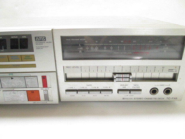 [my1 HN8897] SONY ソニー TC-FX6 カセットデッキ　オーディオ 再生機器 通電確認済_画像3