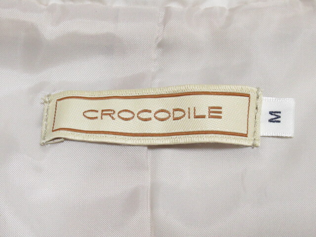 [my1 HN8804] CROCODILE クロコダイル ダウンコート size M ライトベージュ_画像5