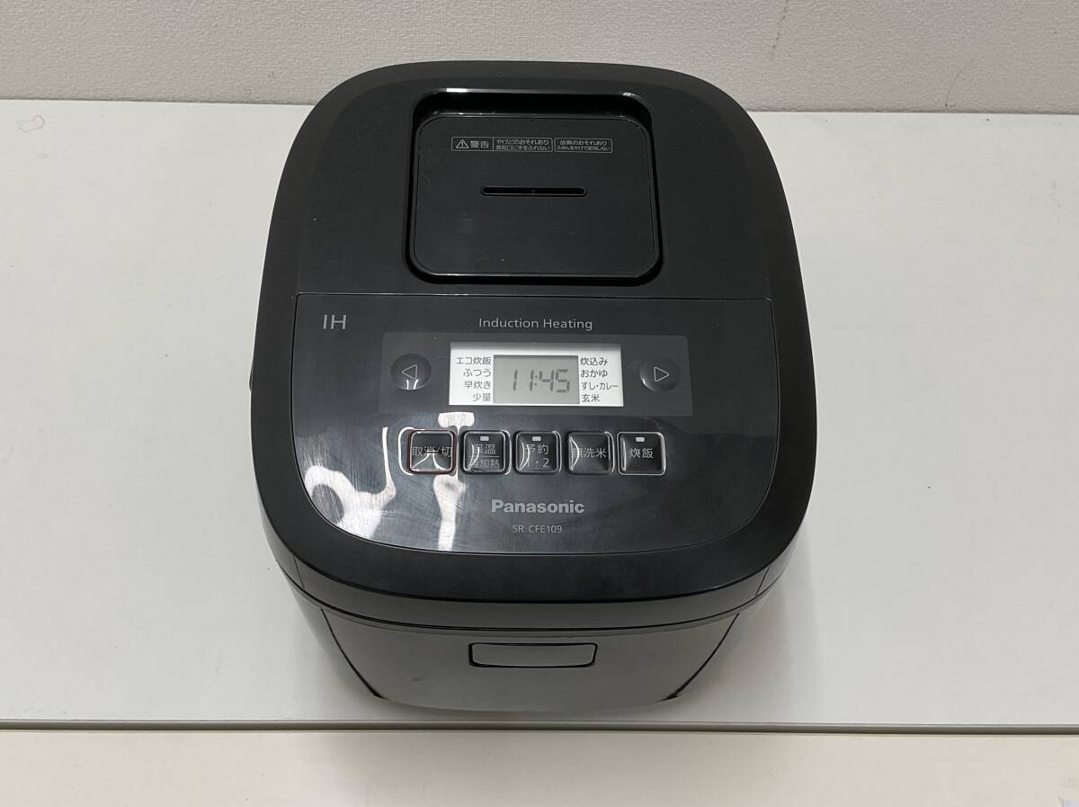 【A248】中古品　Panasonic　パナソニック　IH炊飯ジャー　SR-CFE109　ブラック　1.0L　2021年製　動作確認済_画像1