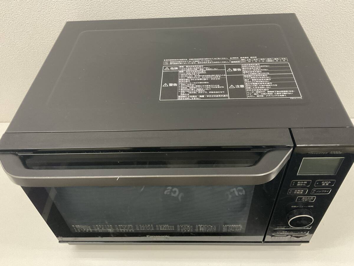 【C015】中古品 Panasonic パナソニック オーブンレンジ NE-MS266-K ブラック 2019年製の画像2
