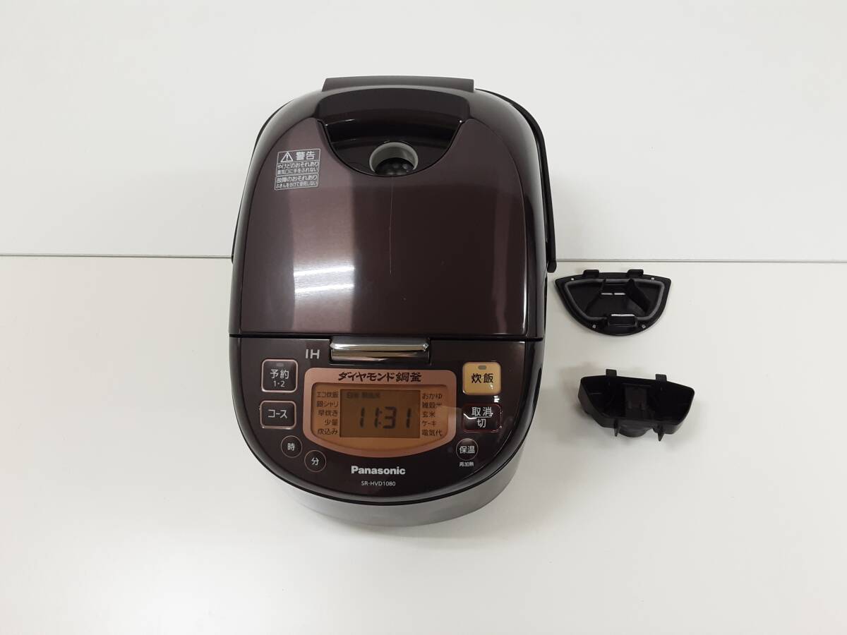 【A253】中古品　Panasonic　パナソニック　IHジャー炊飯器　SR-HVD1080　1.0L　ブラウン　2019年製　動作確認済_画像2