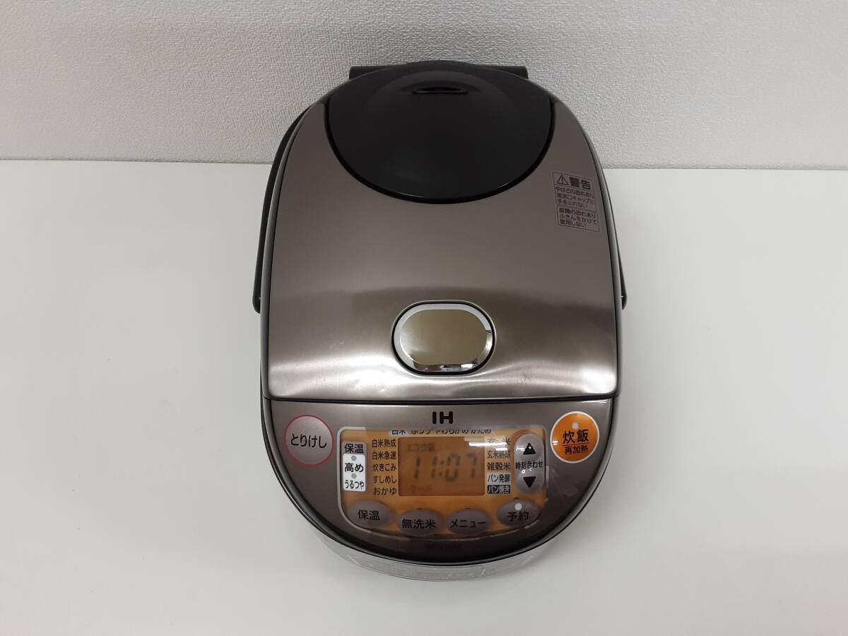 【A301】中古品　ZOJIRUSHI　象印　豪熱沸とうIH　IH炊飯ジャー　NP-V10A2　TDダークブラウン　1.0L　2020年製　動作確認済_画像3