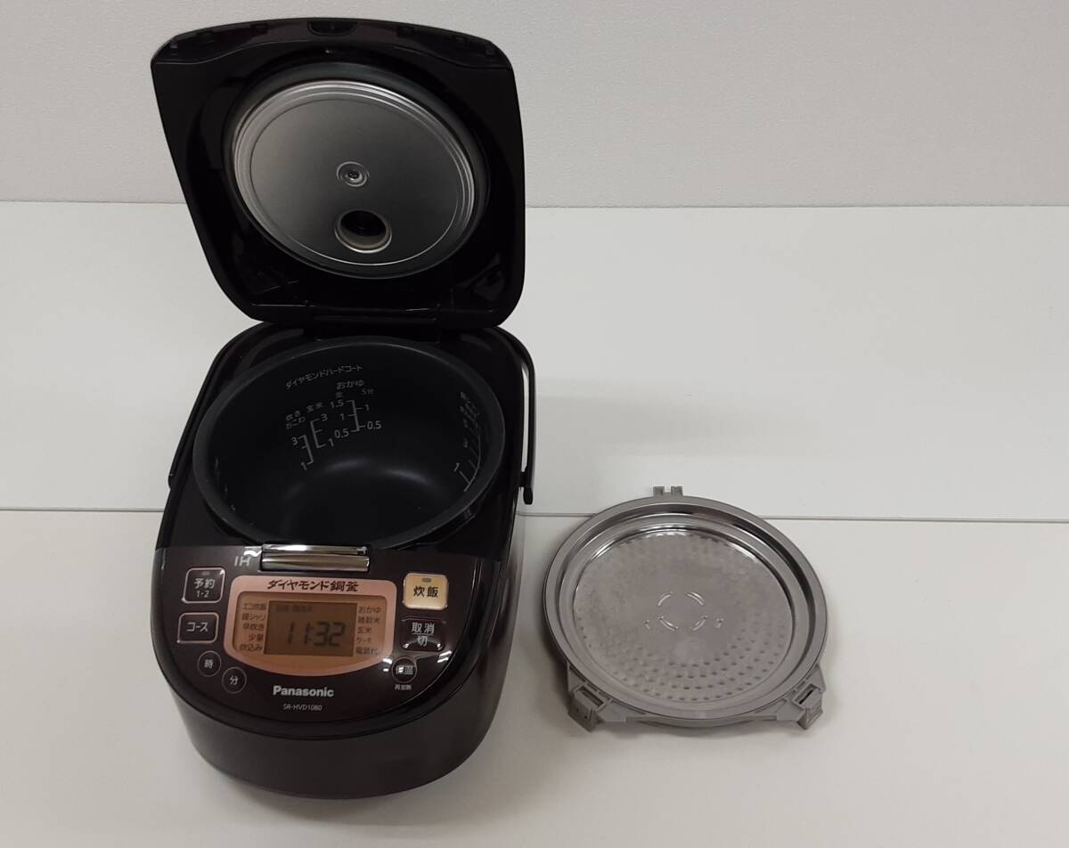 【A253】中古品　Panasonic　パナソニック　IHジャー炊飯器　SR-HVD1080　1.0L　ブラウン　2019年製　動作確認済_画像4