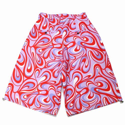 KIDILL キディル 23SS TWO TUCK SHORT PANTS TEXTILE DESIGN BY TOM ワイドパンツ 44 ピンク_画像2