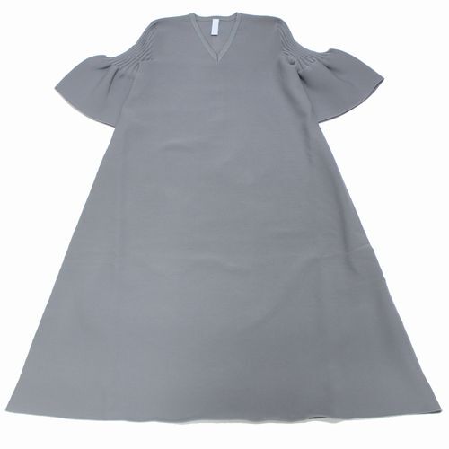 CFCL シーエフシーエル 23AW POTTERY SHORT BELL SLEEVE FLARE DRESS ワンピース 1 グレー_画像1