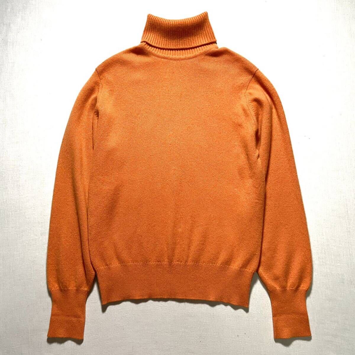  кашемир 100% HERMES Scotland производства вязаный свитер Hermes orange ta-toru шея высший класс 