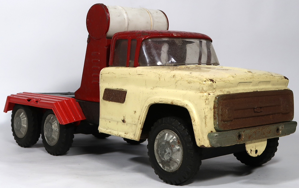 アサヒトーイ, ミキサートラック, ブリキ, 中古, 破損あり&パーツ不足 - 自動車 アサヒトーイ, ミキサートラック, ブリキ, 中古, 破損あり&パーツ不足 - 自動車