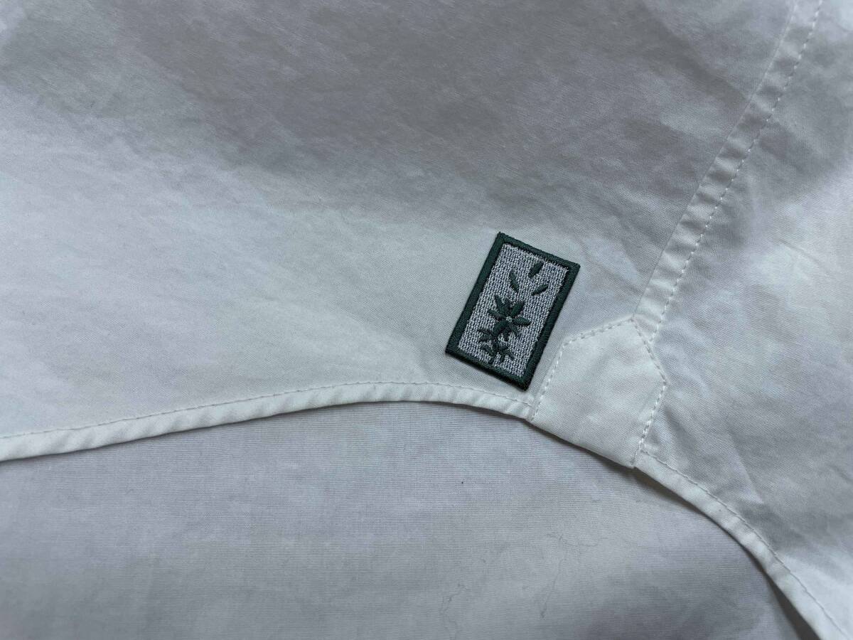 【meagratia/メアグラーティア】Zip-up 2way Shirt WHITE ジップアップ 2ウェイ シャツ ミリタリーデザイン パラシュートボタン の画像6