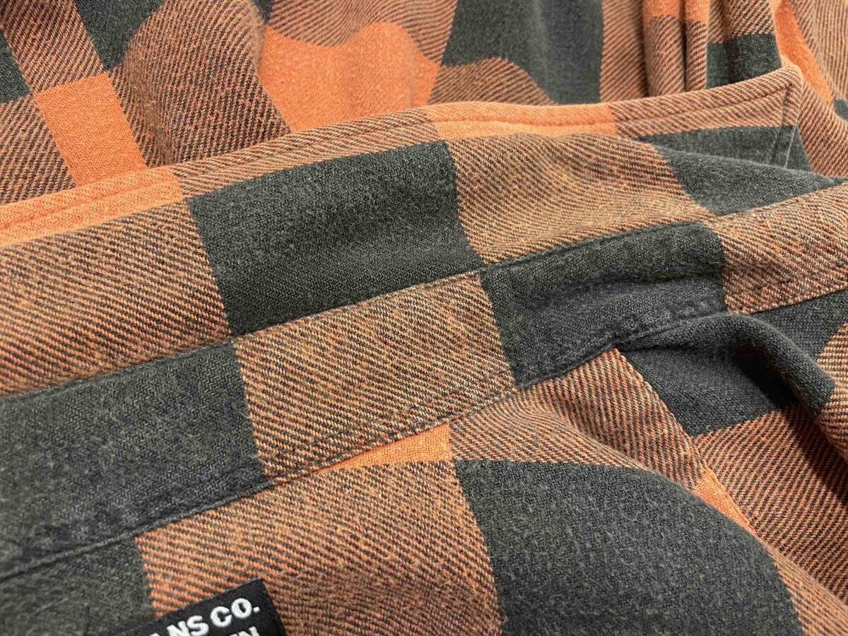 【POLO JEANS CO. RALPH LAUREN/ポロジーンズ ラルフローレン】90s Vintage Block Check Flannel Shirt ヴィンテージ フランネルシャツ_画像9