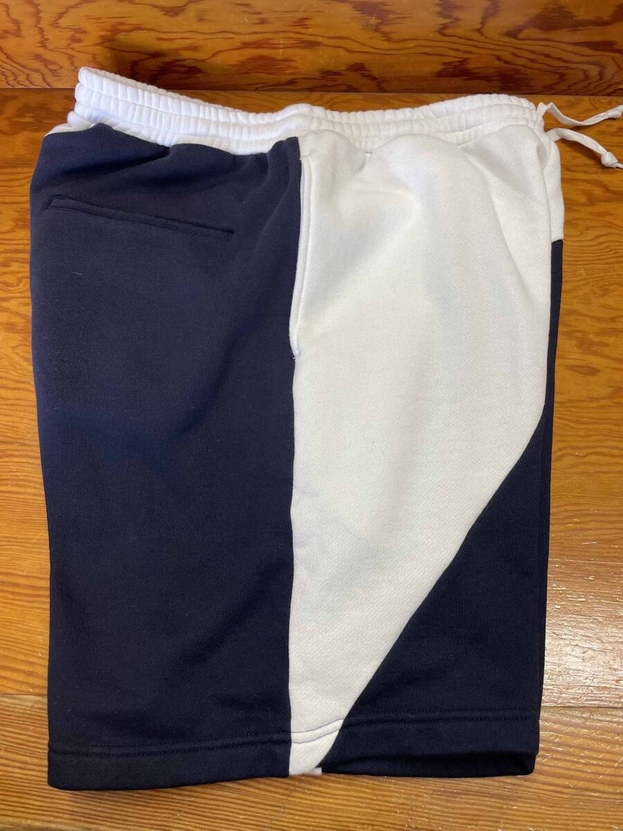 [DESCENDANT/tisen Dan to]FIN PE SWEAT SHORTS size3 NAVY×WHITE бренд Logo тренировочный шорты шорты сделано в Японии 