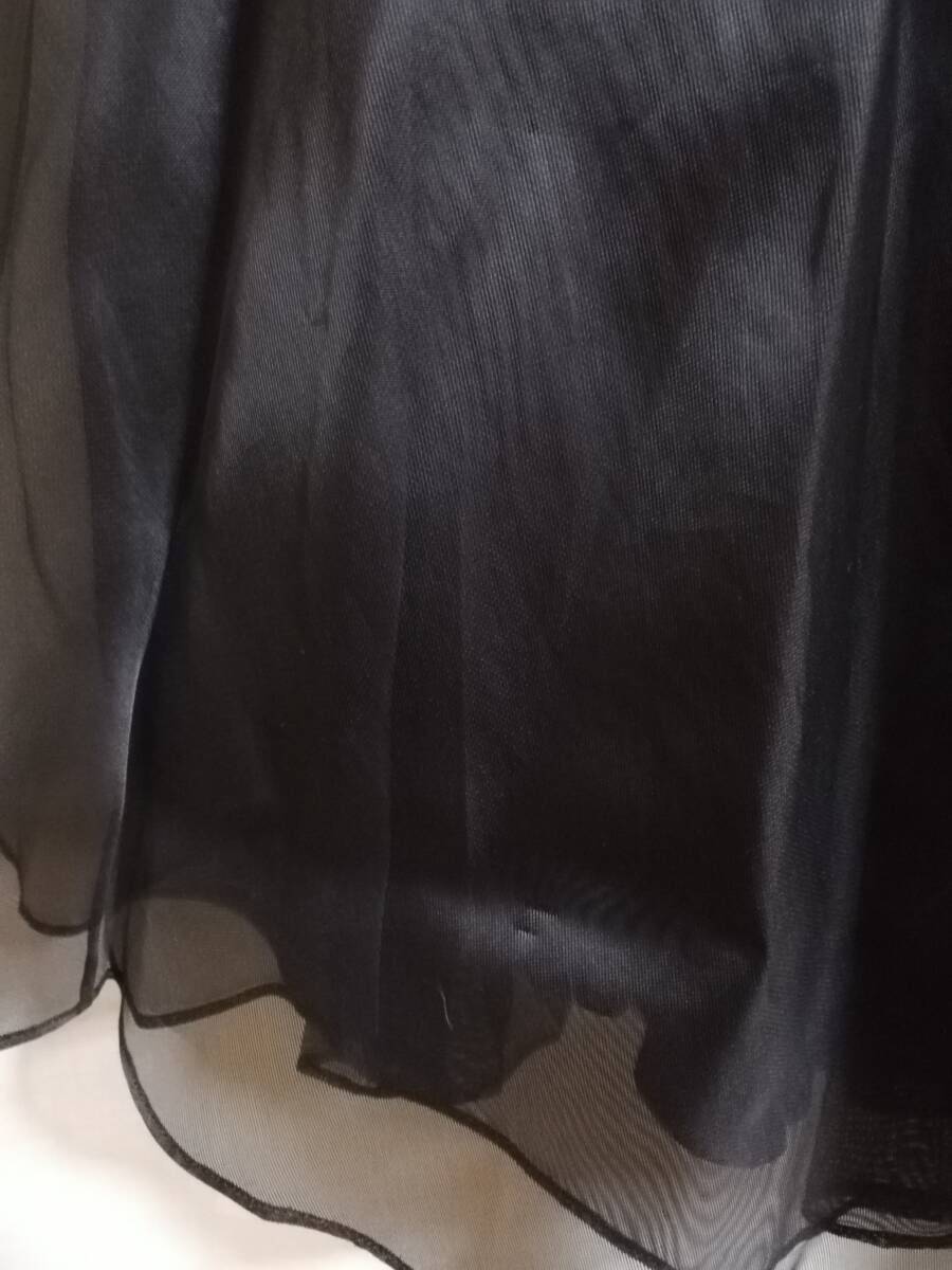 ebure 2022aw silk sia- flair skirt black 
