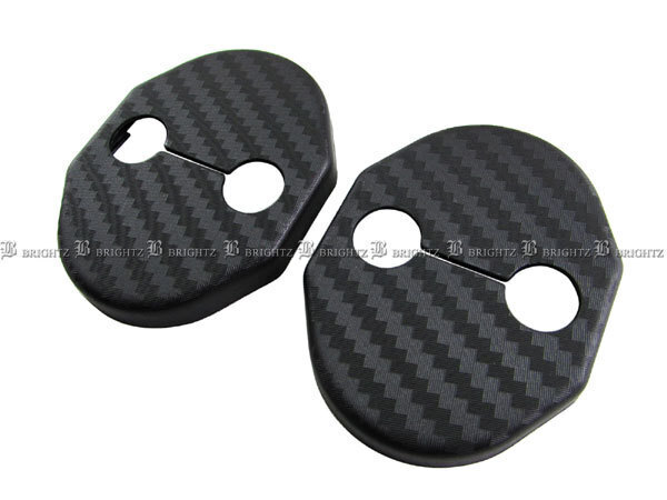  Axela ( sedan ) BLEAP BLFFP carbon style door striker cover 2PC door gate plate panel garnish STRIKER-006-2PC