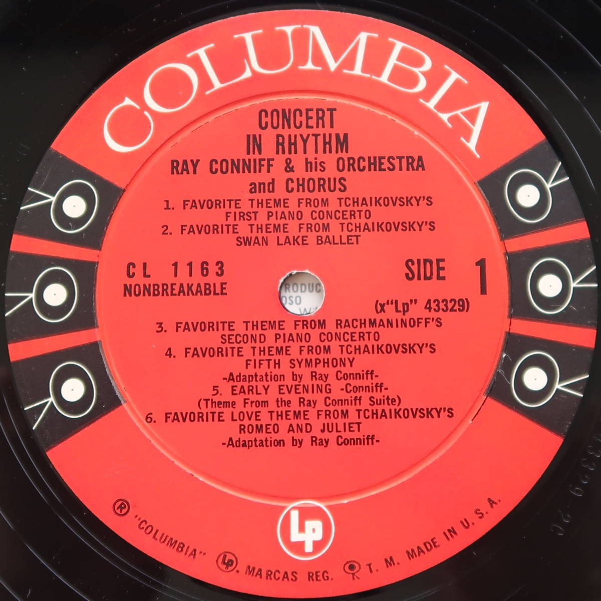 LP RAY CONNIFF AND HIS ORCHESTRA AND CHORUS CONCERT IN RHYTHM CL 1163 米盤 6EYES MONO ジャケット難あり_画像8