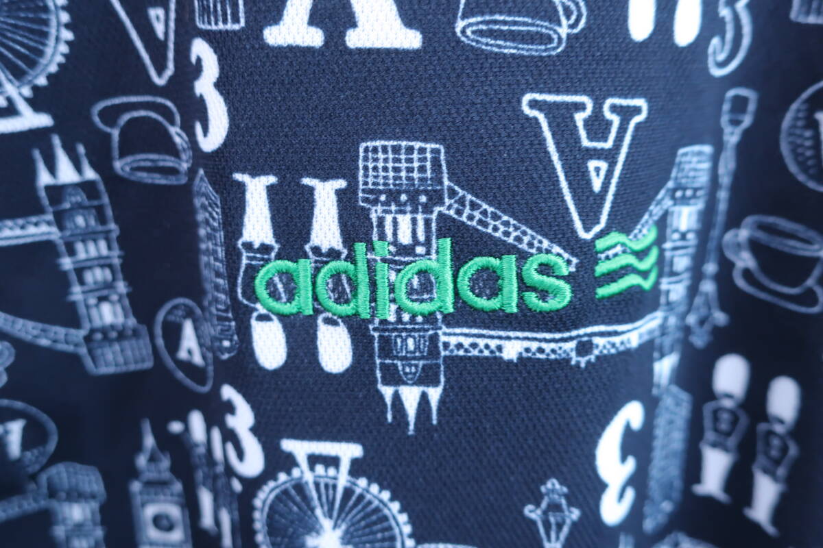 【未使用品】adidas(アディダス) ポロシャツ 紺総柄 メンズ O N67717 ゴルフ用品 2404-0293 新品の画像3