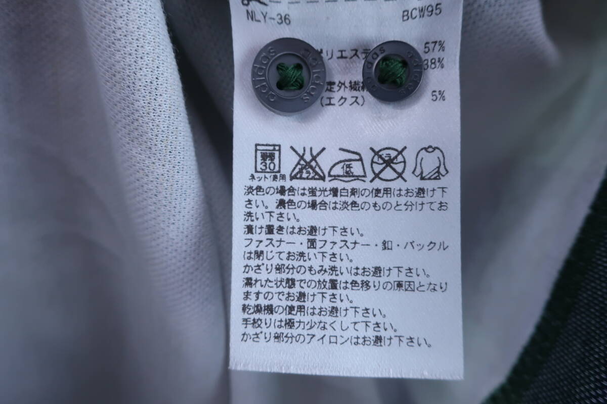 【未使用品】adidas 長袖ポロシャツ 緑チェック メンズ O/XG ゴルフ用品 2404-0359 新品_画像6