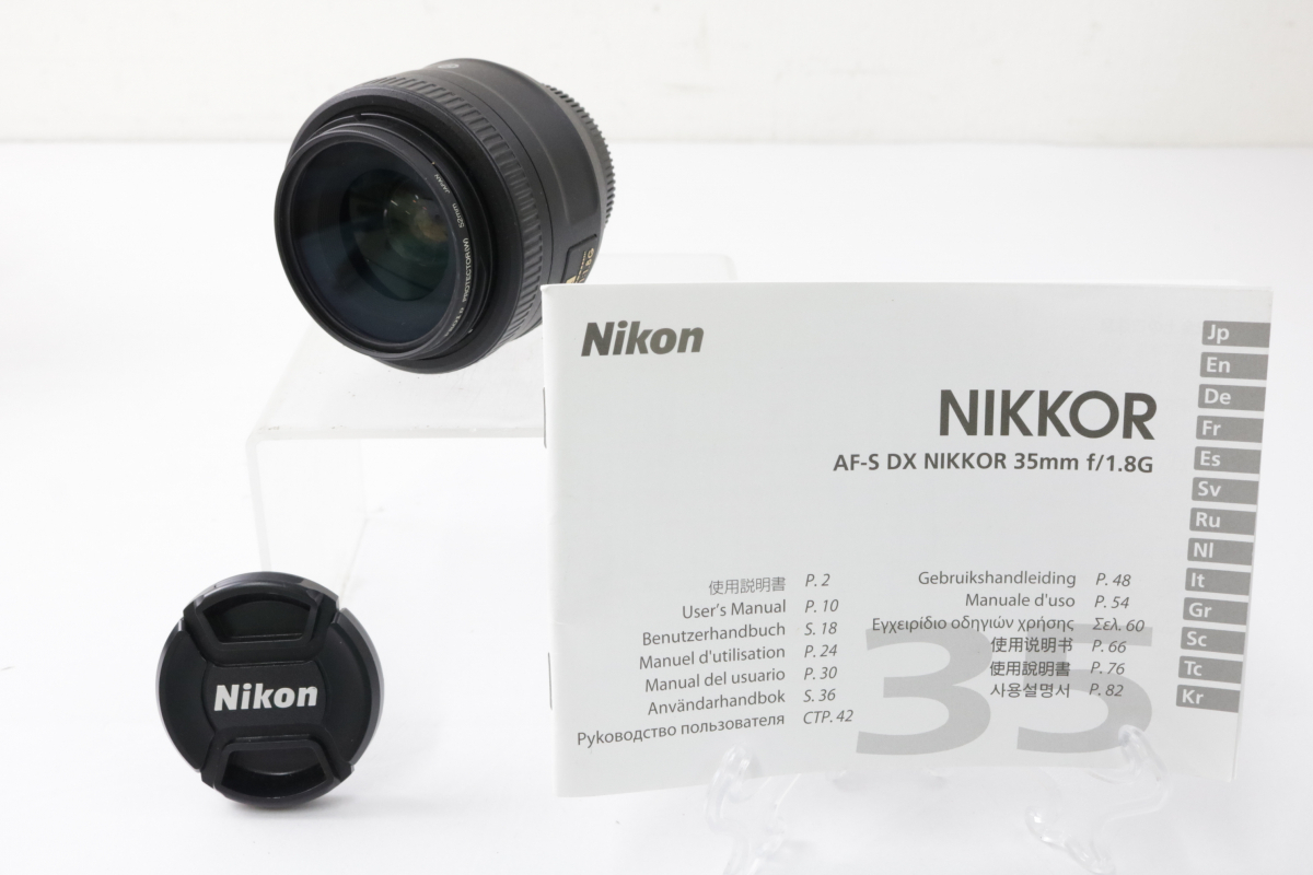 [ instructions attaching ]Nicon AF-S DX NIKKOR 35mm 1:1.8G Nikon black color black color hobby beginner practice 008FEDFR02