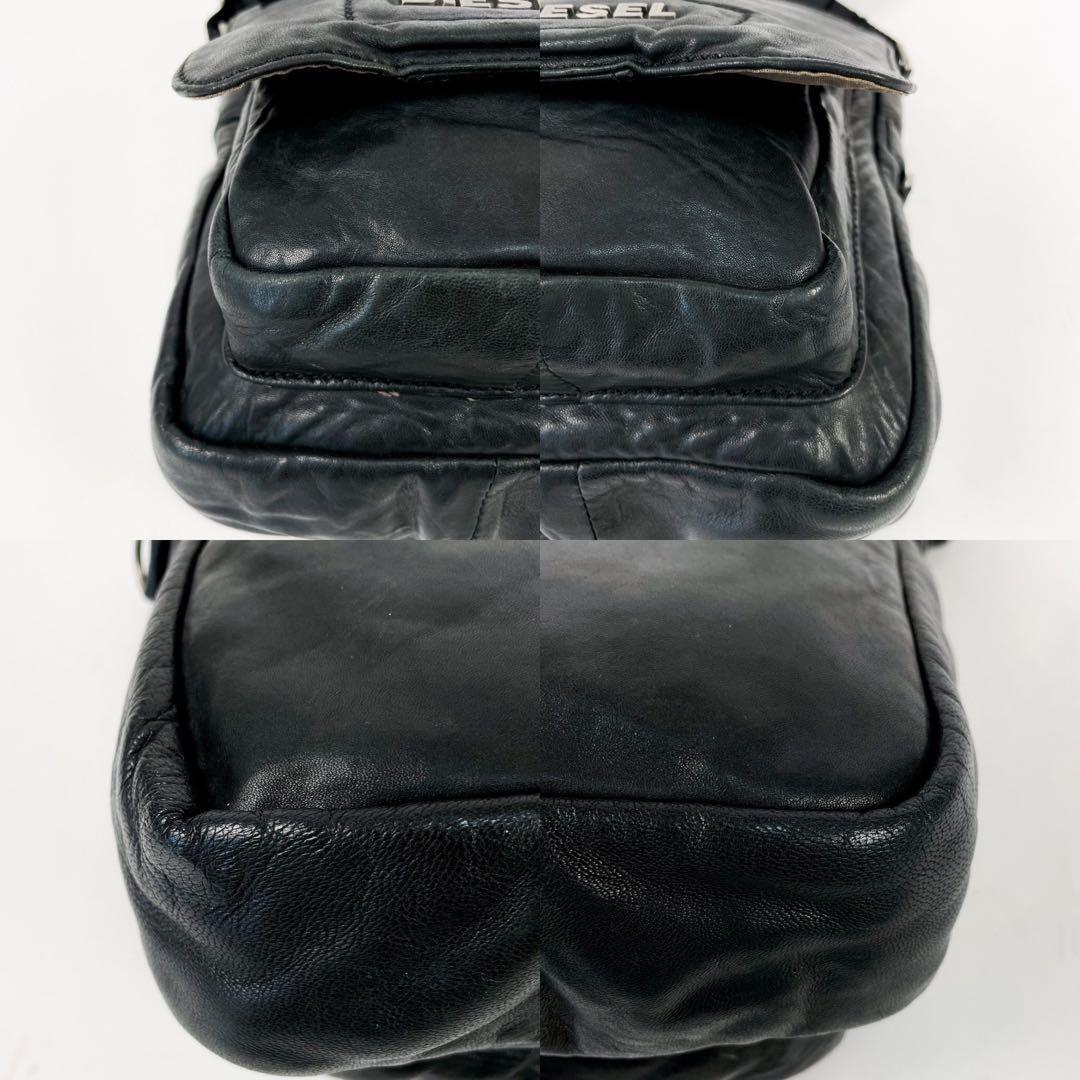 прекрасный товар дизель DIESEL сумка на плечо все кожа sakoshu сумка "body" наклонный .. возможность задний портфель сумка небольшая сумочка мужской 