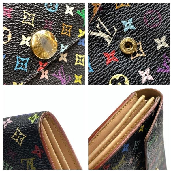 LOUIS VUITTON ルイヴィトン M93533 ポルトフォイユ サラ モノグラム マルチカラー ブラック 黒 長財布 レディース メンズ 管理RY24001754の画像9