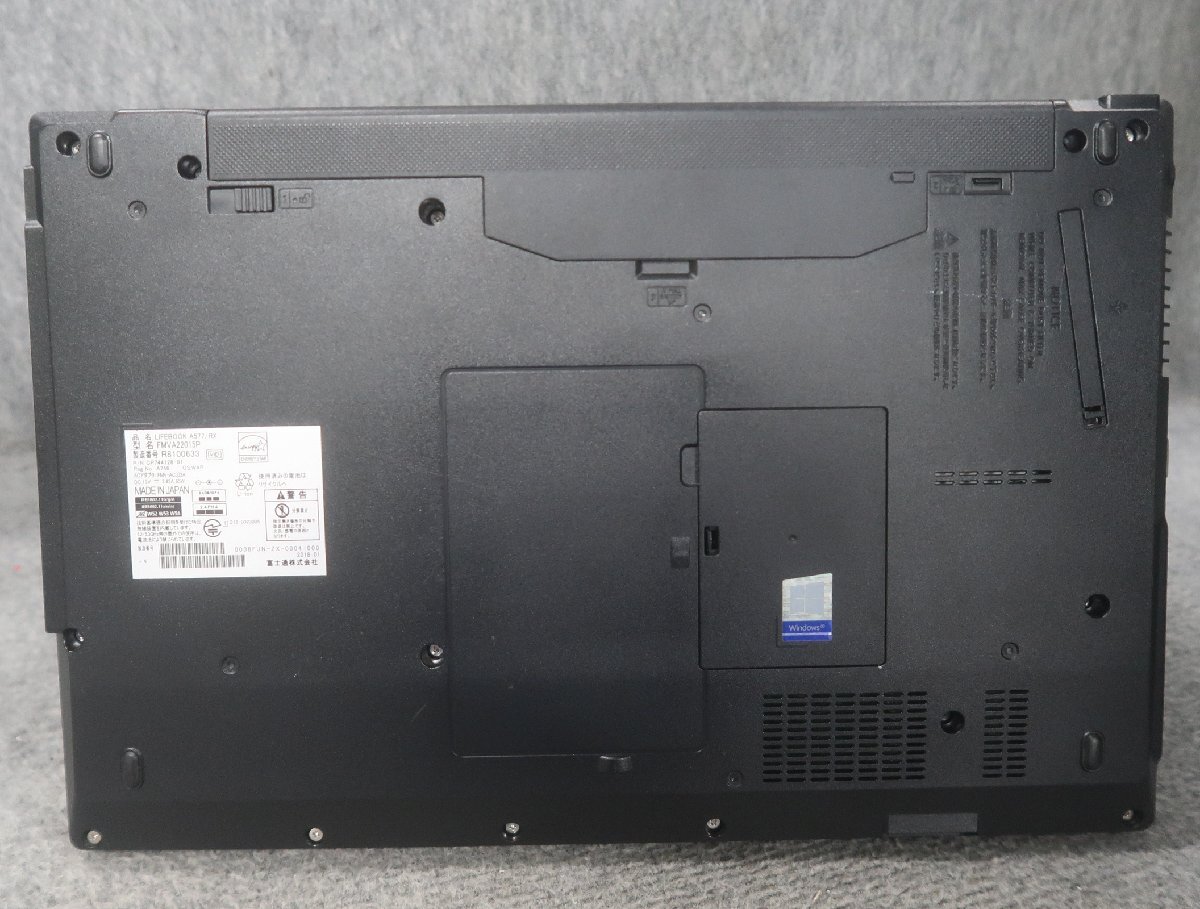 富士通 LIFEBOOK A577/RX Core i5-7300U 2.6GHz 4GB DVDスーパーマルチ ノート ジャンク N79041の画像5