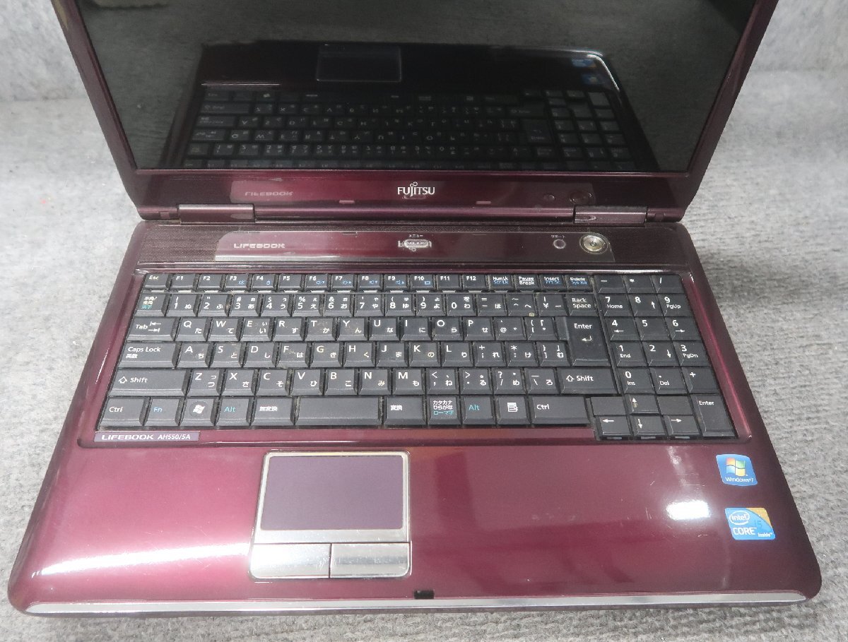 富士通 LIFEBOOK AH550/5A Core i5-450M 2.4GHz 4GB DVDスーパーマルチ ノート ジャンク N79412_画像3