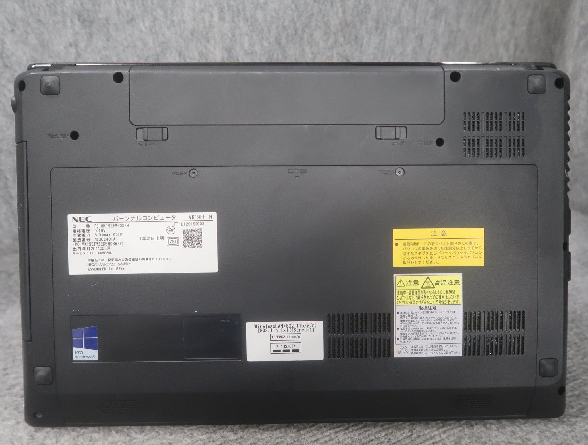NEC VersaPro VK19EF-H Celeron 1005M 1.9GHz 4GB DVDスーパーマルチ ノート ジャンク N79527_画像5