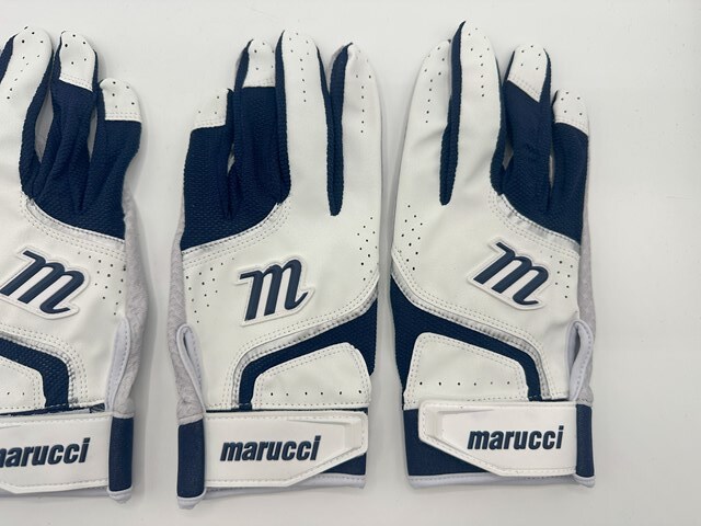 Marucci マルーチ 野球 両手バッティンググローブ ホワイトxネイビー Size-M　2セット まとめ売り_画像5