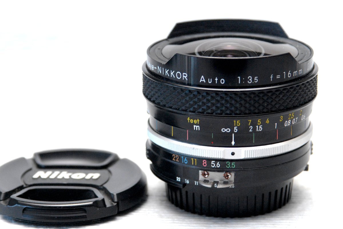 Nikon Nikon original NIKKOR 16mm MF single burnt point high class fish eye lens 1:3.5(Ai) super rare * operation goods 