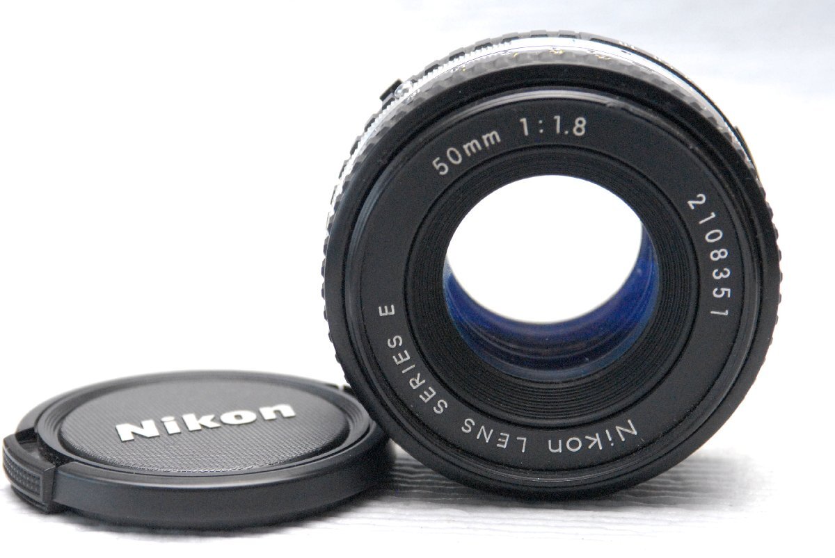 Nikon Nikon original SERIES E 50mm thin type high class single burnt point lens 1:1.8 rare operation goods 