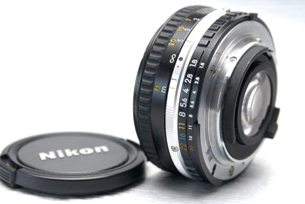 Nikon Nikon original SERIES E 50mm thin type high class single burnt point lens 1:1.8 rare operation goods 
