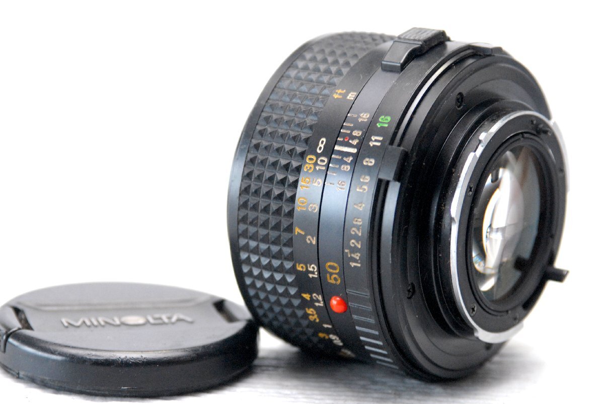 MINOLTA ミノルタ 純正 MD 50mm 高級単焦点レンズ 1:1.4 希少な作動品_画像2