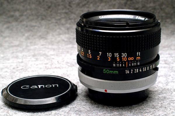 Canon キャノン 純正 FD 50mm 高級単焦点レンズ 1:1.4 S.S.C. 希少な作動品_画像1