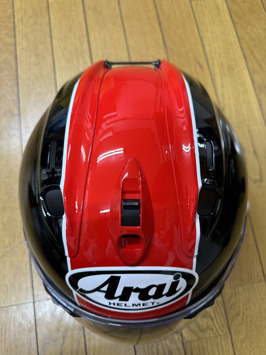 ARAI アライ ヘルメット タイラ レプリカ 平忠彦 RX-7X 58-60cm Lサイズ 中古美品+インカムB+COM ONE 二輪館モデル付属の画像3