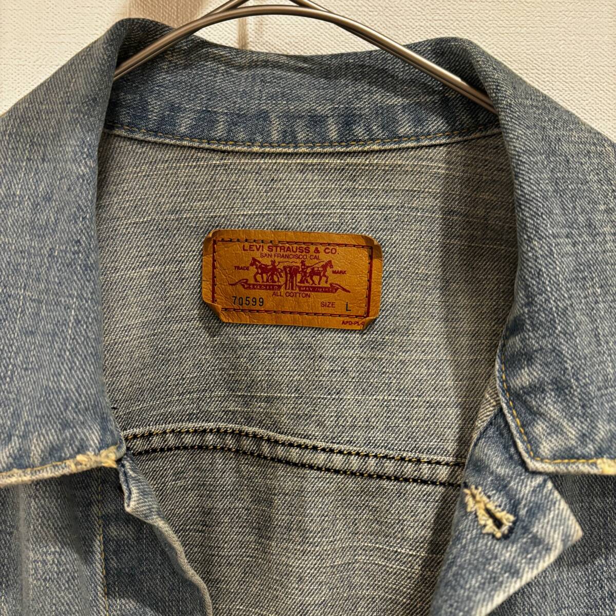 Levi's トラッカージャケット Lサイズ 70599 デニム Gジャン インディゴ リーバイス _画像2