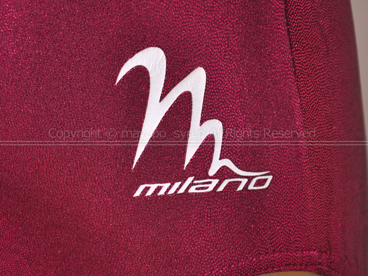 L1240-04* прекрасный товар Milano milano глянец тент грамм длинный рукав гимнастика Leotard розовый × чёрный сетка 32