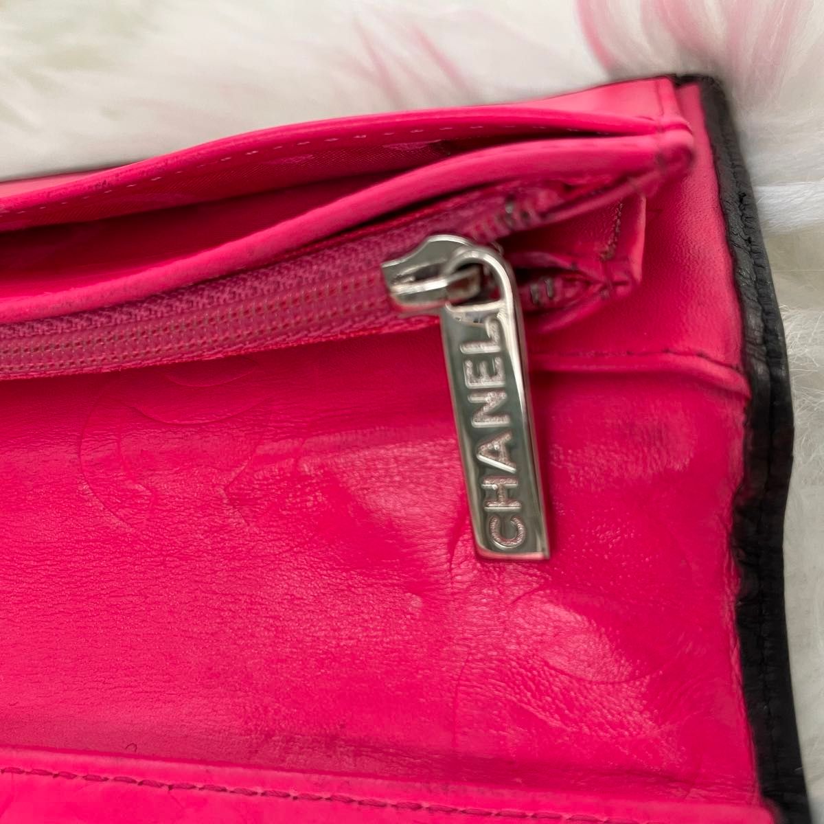 シャネル CHANEL二つ折り 長財布 カンボンライン コマーク シャネル CHANEL二つ折り 長財布 カンボンライン コマーク