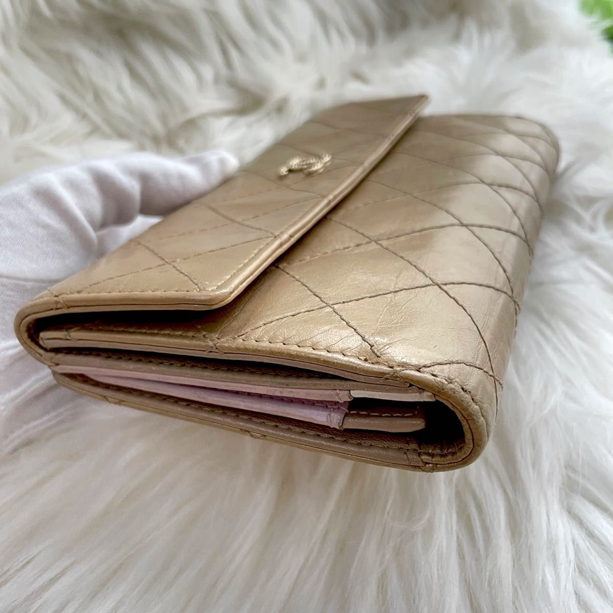 シャネル CHANEL二つ折り 長財布 ココマーク マトラッセ シャネル CHANEL二つ折り 長財布 ココマーク マトラッセ