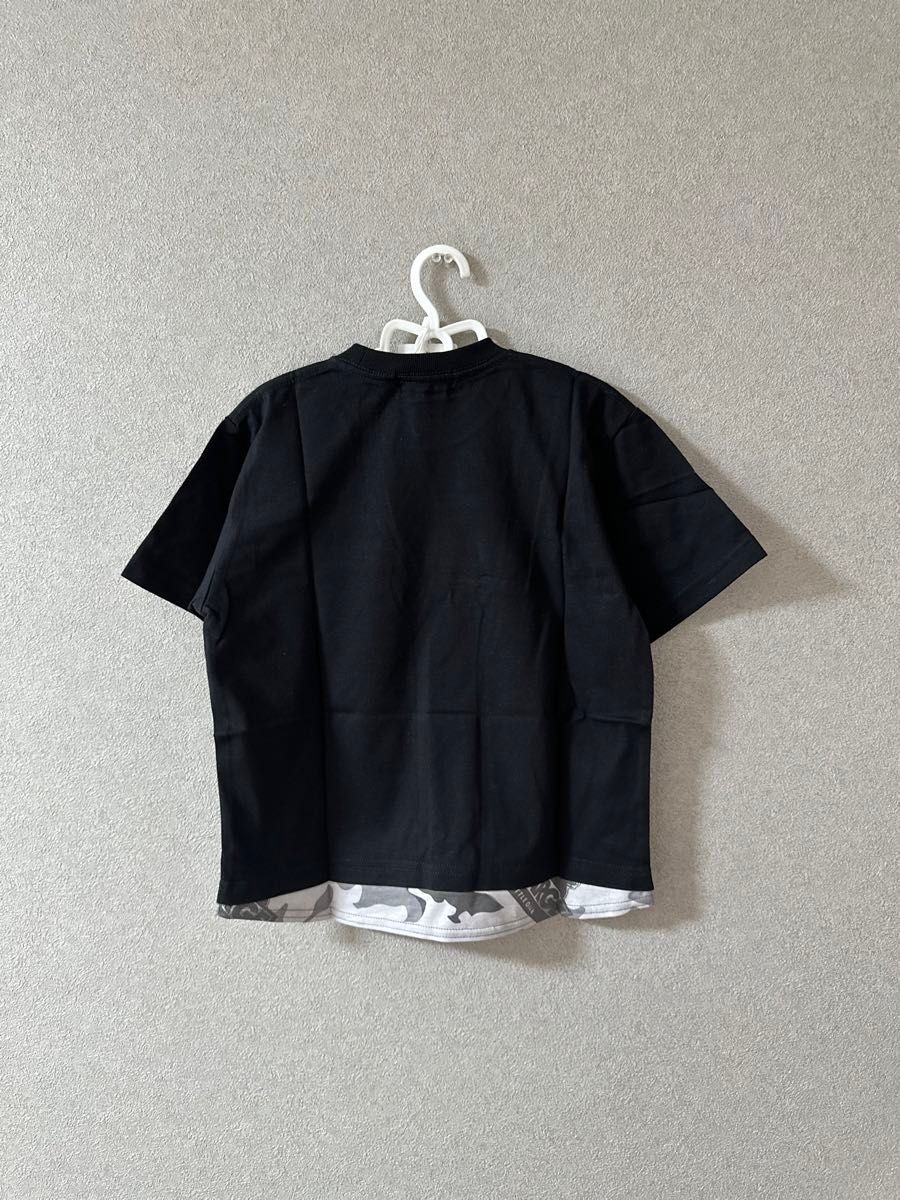 新品XLARGE KIDS ロゴナンバー迷彩柄半袖Tシャツ 男の子 110cm