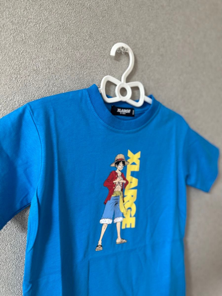 新品XLARGE KIDS 【ONEPIECE】 ロゴプリントTシャツ ブルー