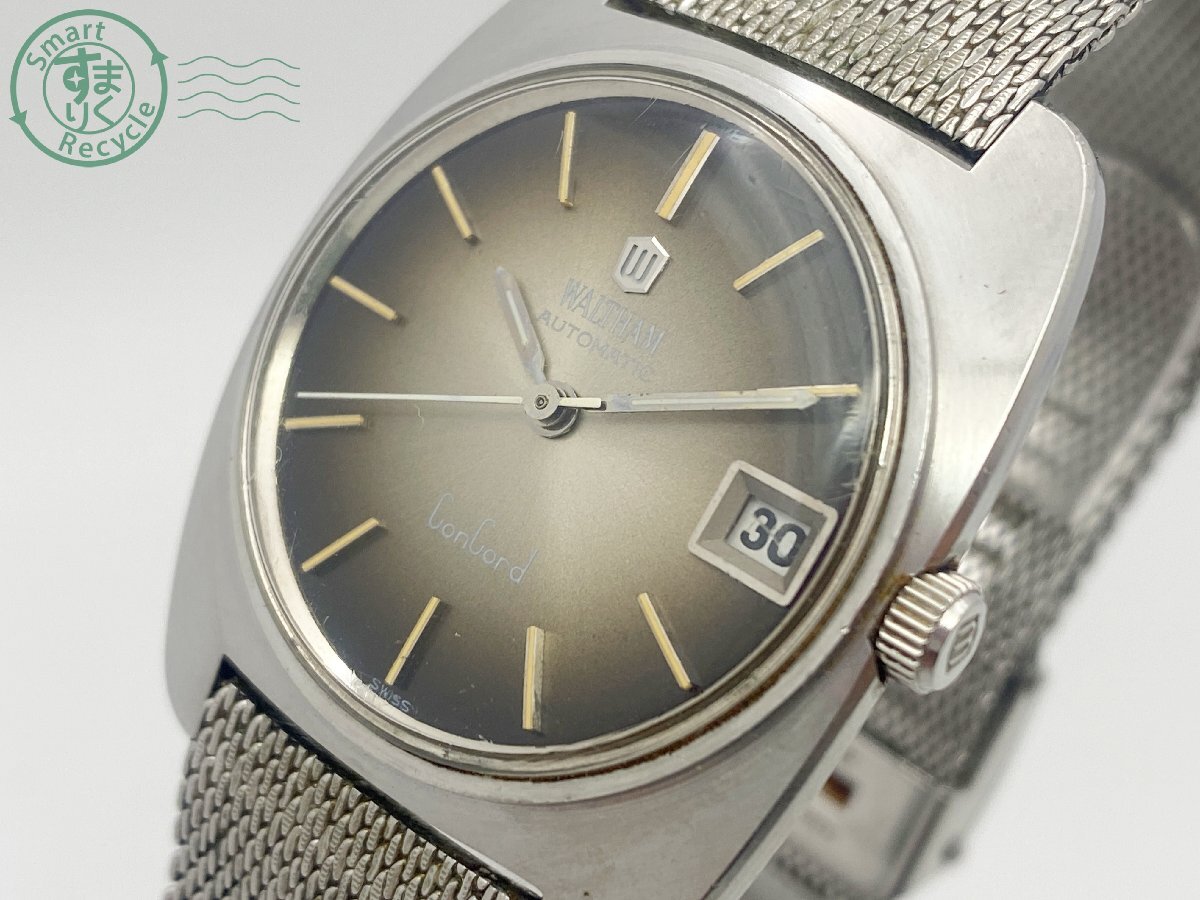 2405600173 ▽ WALTHAM ウォルサム CONCORD コンコルド メンズ 腕時計 AT 自動巻き デイト ブラウン系文字盤 デイトの画像2