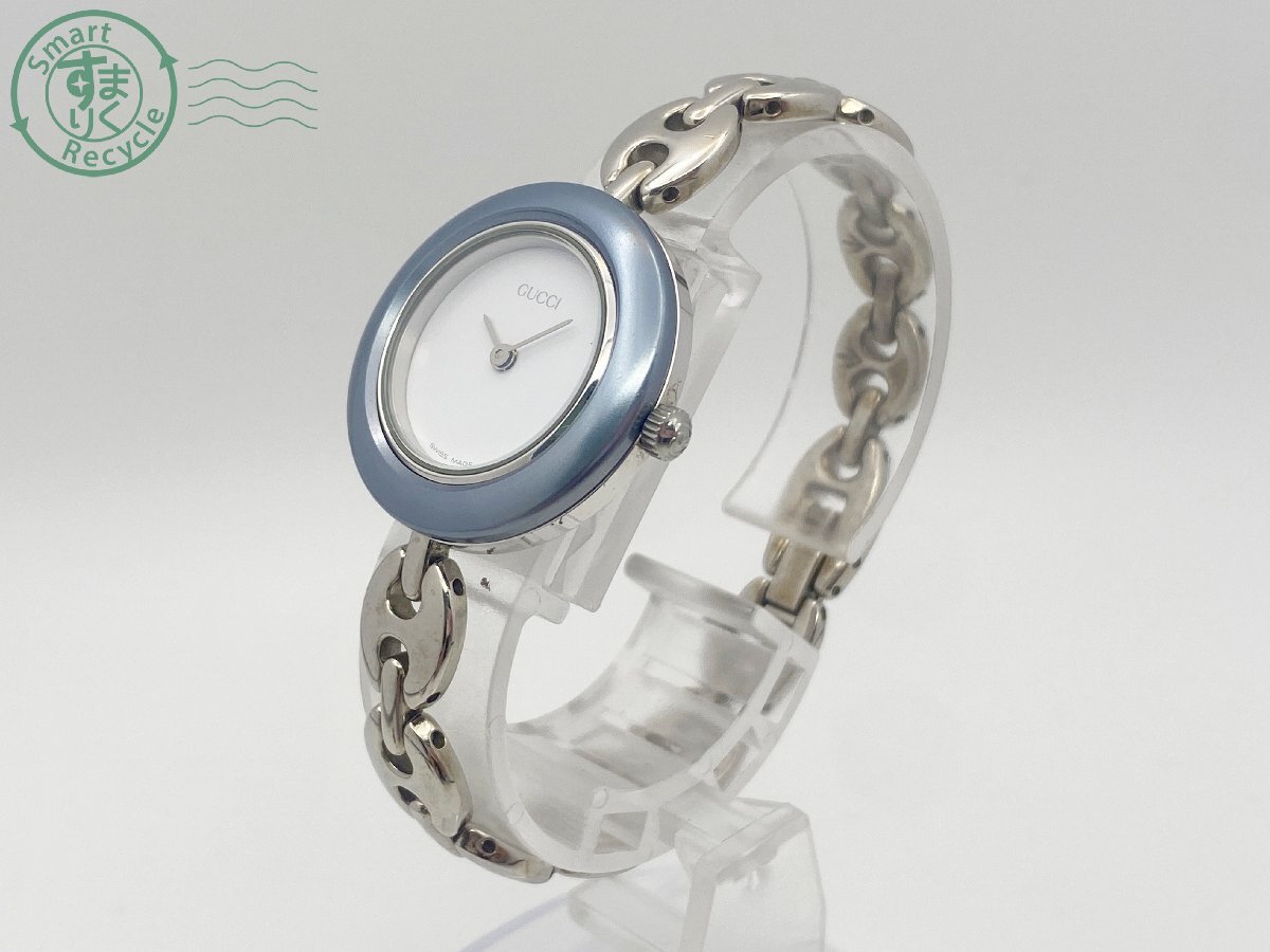 2405600196 ▽ 1円～！ GUCCI グッチ 11/12.2 レディース ブランド 腕時計 メタリック QZ クォーツ シルバーの画像3