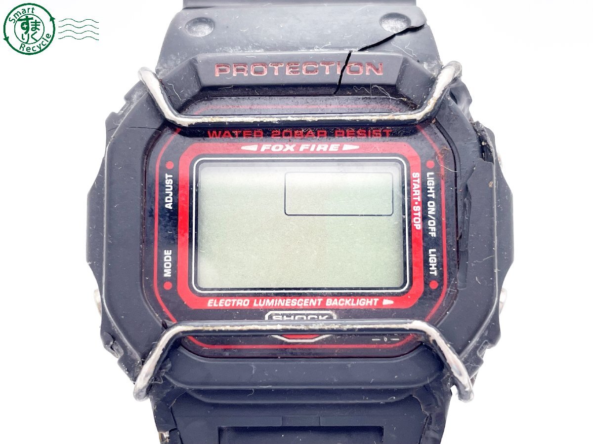 2405600724 ＃ CASIO カシオ FOXFIRE フォックスファイア DW-5600 クォーツ QZ デジタル 腕時計 レッド×ブラック 純正ベルト 中古の画像1