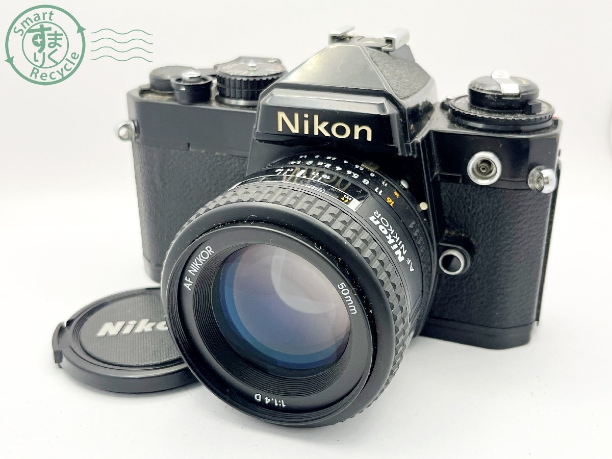 2405600727 ■ Nikon ニコン FE 一眼レフフィルムカメラ AF NIKKOR 50㎜ 1:1.4 D 空シャッター不可 ジャンクの画像1