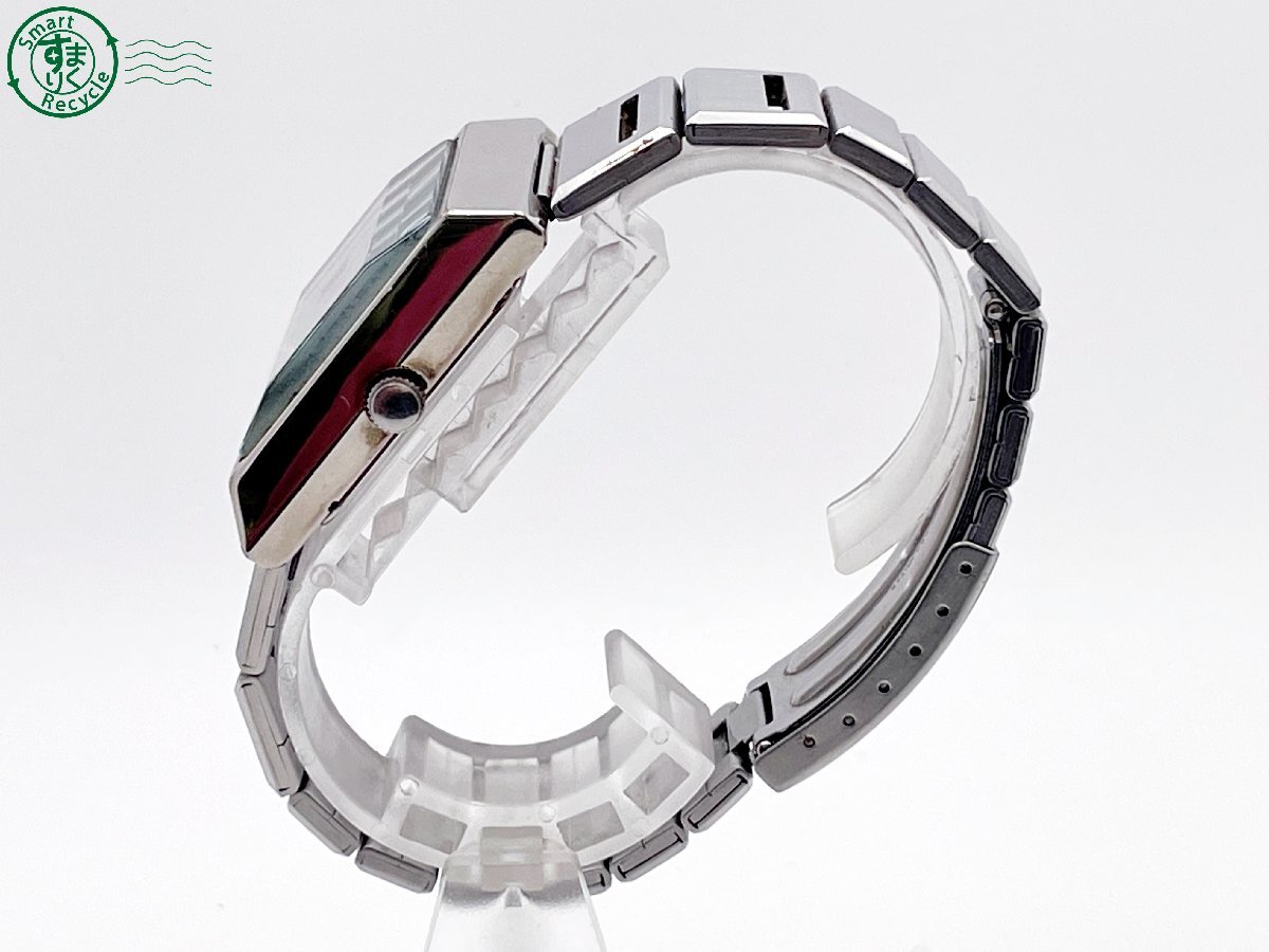 2405600970 # SEIKO Seiko ALBA Alba AKA red kV733-5A40 quartz QZ 3 hands day date wristwatch purple face original belt used 