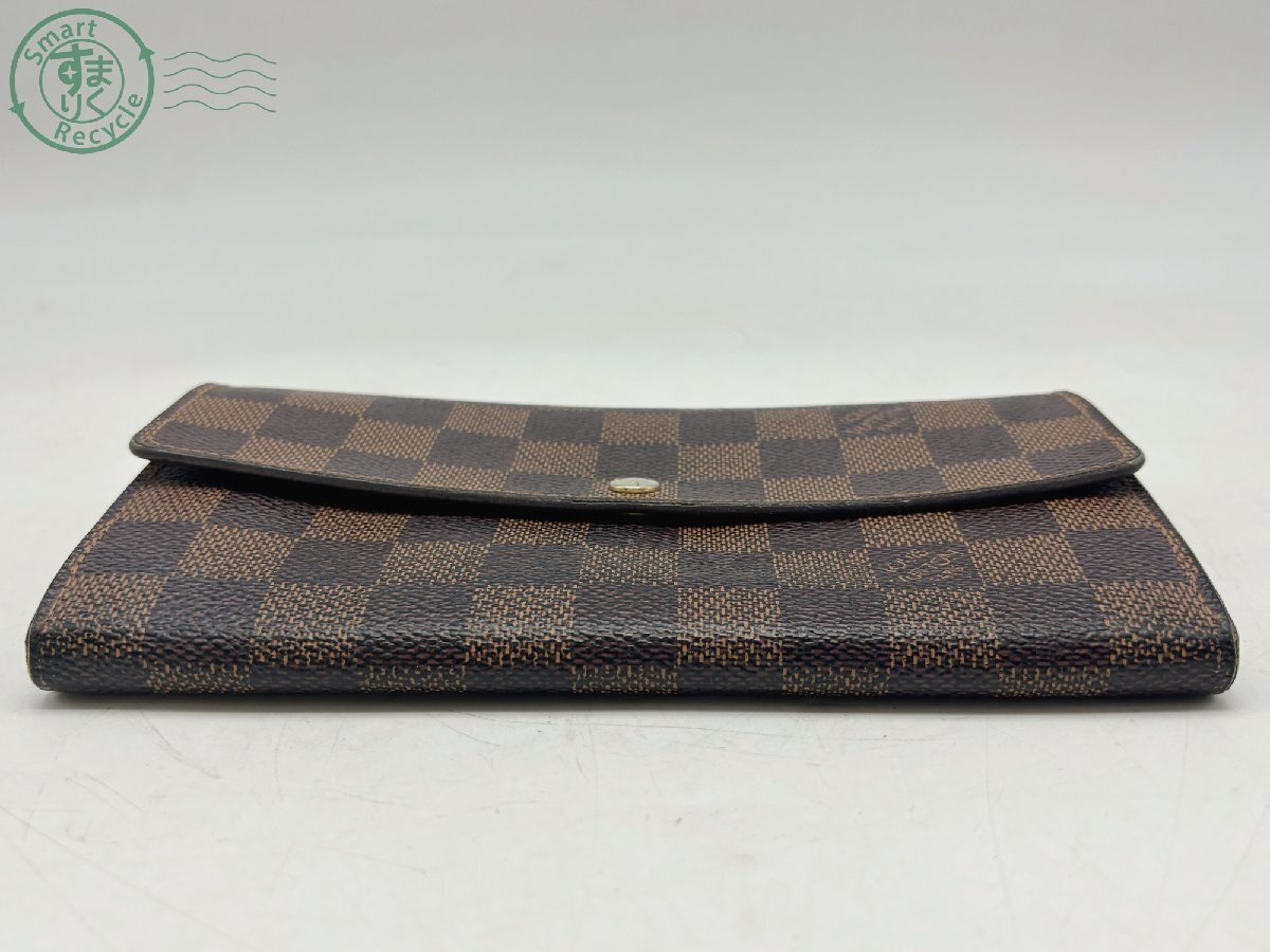 2405601184　▲ LOUIS VUITTON ルイヴィトン N61734 CA3180 ダミエ ポルトフォイユサラ 二つ折り 長財布 ウォレット レディース 小物 中古_画像5