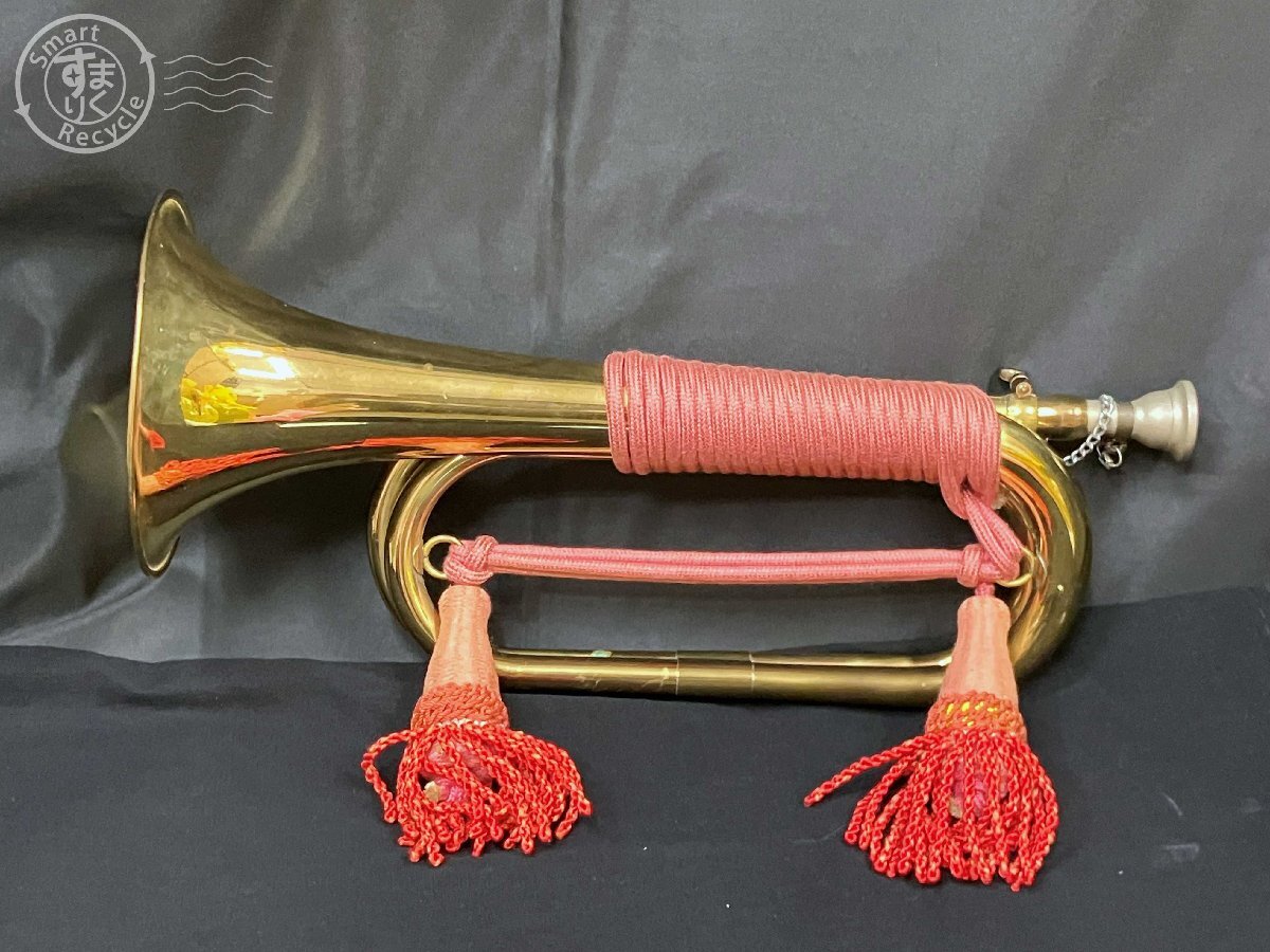 2405601315 * musical instruments signal trumpet army trumpet two . to coil Manufacturers unknown antique goods musical instruments military used 