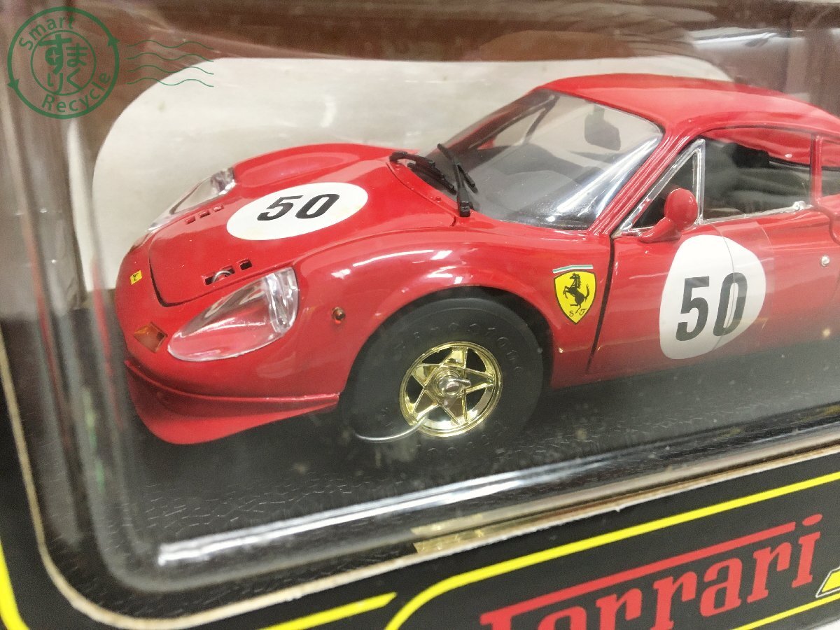 2405601476　＊ Ferrari フェラーリ 246GT 1：18 METAL DIE-CAST メタル ダイキャスト レッド 赤 車 トイ おもちゃ 模型 中古_画像4