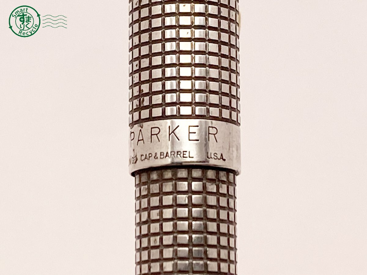 2405601712　△ PARKER パーカー ボールペン STERLING CAP&BARREL スターリング シルバー ノック式 筆記未確認 ジャンク 中古_画像8